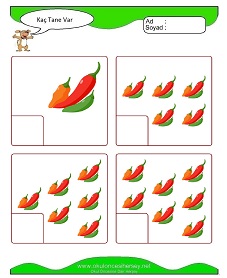 Kaç Tane Var Çalışma Sayfaları